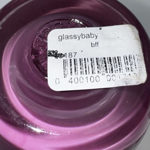 Glassybaby BFF Pink Candle Holder Triskelion w/Tag Mauve Glass Hand Blown Gift - Picture 3 of 4